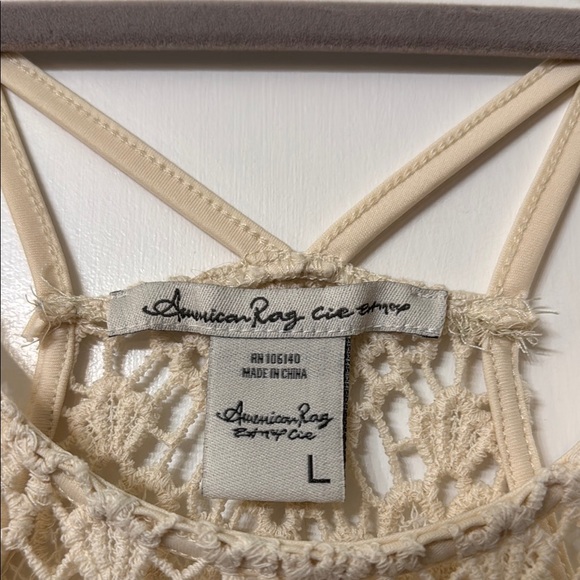 Cream Lace Crochet Top and Lace Bandeau Top and Skirt. - Picture 2 of 7